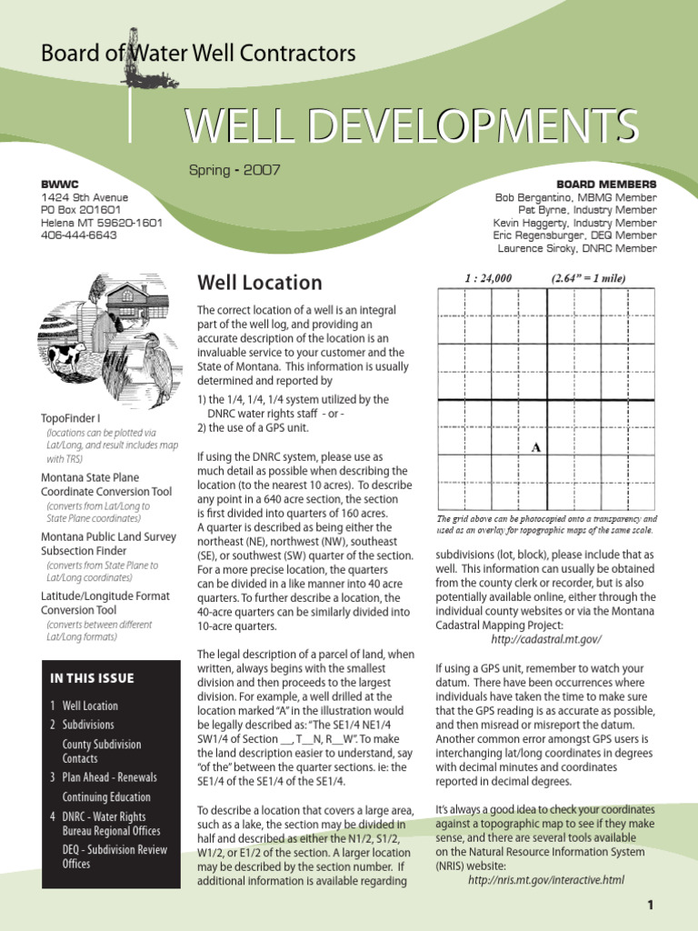 Well Location Guidelines in Montana | PDF | Law