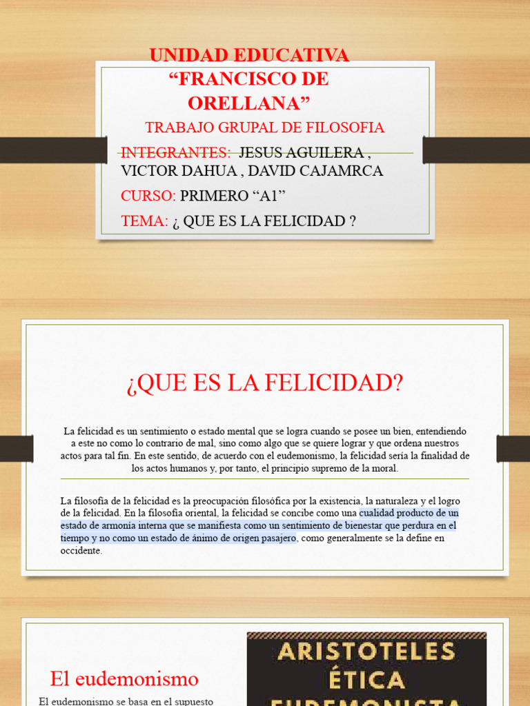 Definición y Filosofía de la Felicidad | PDF