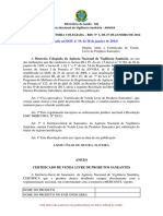 RDC 03 (2014) - Certificado de Venda Livre de Produtos Saneantes