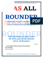 EDU602 Midterm Short Notes by PIN2 and MUHAMMAD (MAS All Rounder)