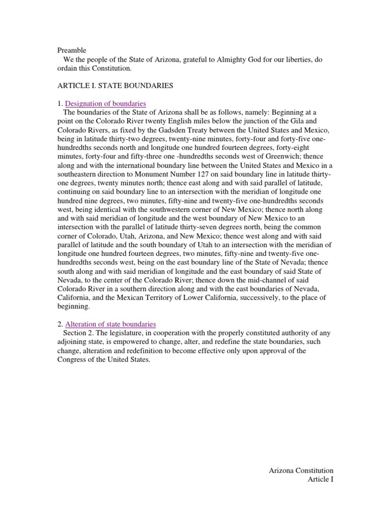 Arizona Constitution | PDF | Initiative | Constitutional Amendment