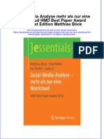 full download Social Media Analyse Mehr Als Nur Eine Wordcloud Hmd Best Paper Award 2016 1St Edition Matthias Bock online full chapter pdf 