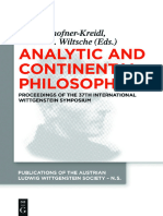 Analytic and Continental Philosophy Methods and Perspectives. Proceedings of The 37th International Wittgenstein Symposium by Sonja Rinofner-Kreidl, Harald A Wiltsche