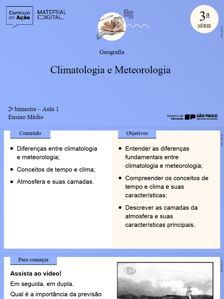 Diferenças entre Climatologia e Meteorologia | PDF | Clima | Clima