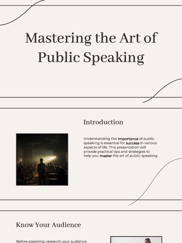 Mastering Public Speaking Techniques | PDF | Career & Growth