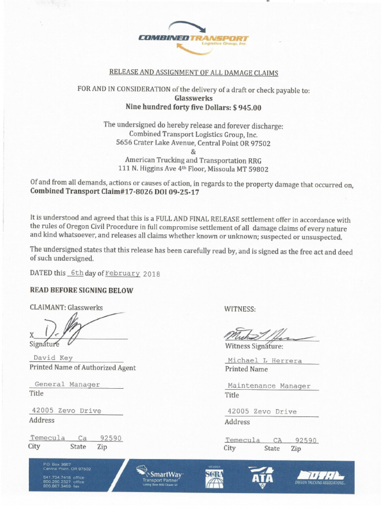 Combined Claim Form | PDF