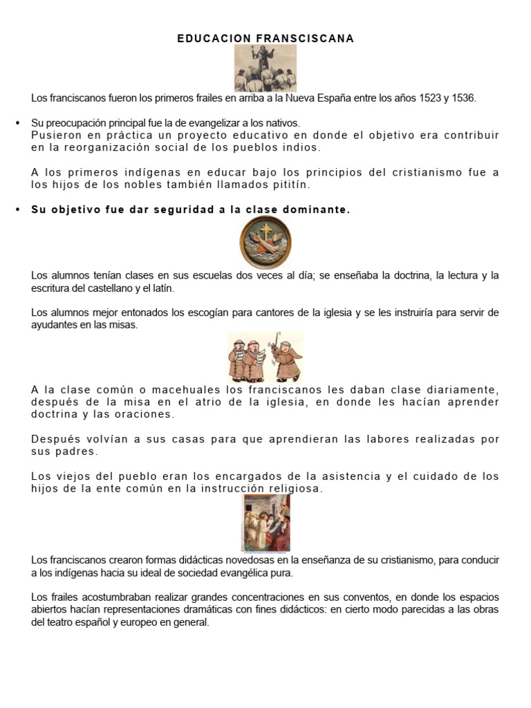 Educacion Fransciscana | PDF