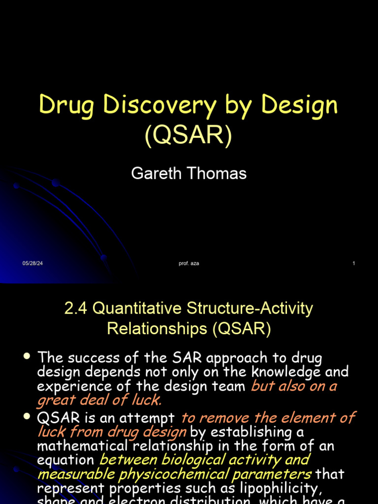 Drug Discovery By Design Qsar Pdf Quantitative Structure Activity