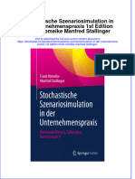Full Download Stochastische Szenariosimulation in Der Unternehmenspraxis 1St Edition Frank Romeike Manfred Stallinger Online Full Chapter PDF