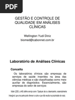 Gestao e Controle de Qualidade Em Analises Clinicas