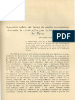 Puntes Sobre Las Ideas de Orden Económico La Revolución Por La Independencia Del Perú