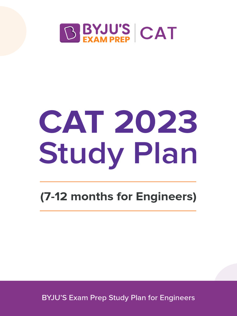 Cat 2023 Study Plan Engineers Copy 2 13 | PDF | Reading Comprehension ...