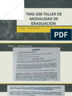 TMG-500 Taller de Modalidad de Graduacion