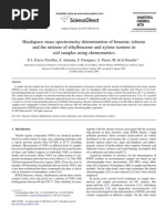 Download Headspacemass Spectrometry Determination of Benzene Toluene by api-3861299 SN7370930 doc pdf
