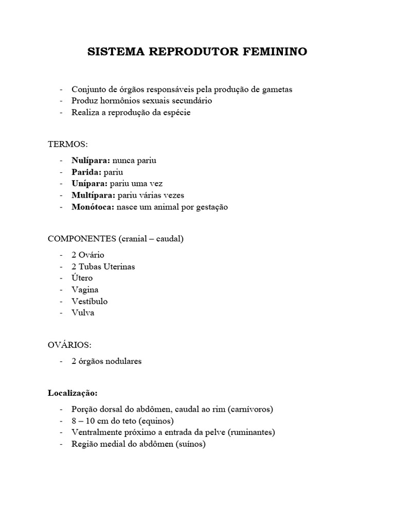 Anatomia do Sistema Reprodutor Animal | PDF | Testículo | Sistema  reprodutivo, image size:768x1024