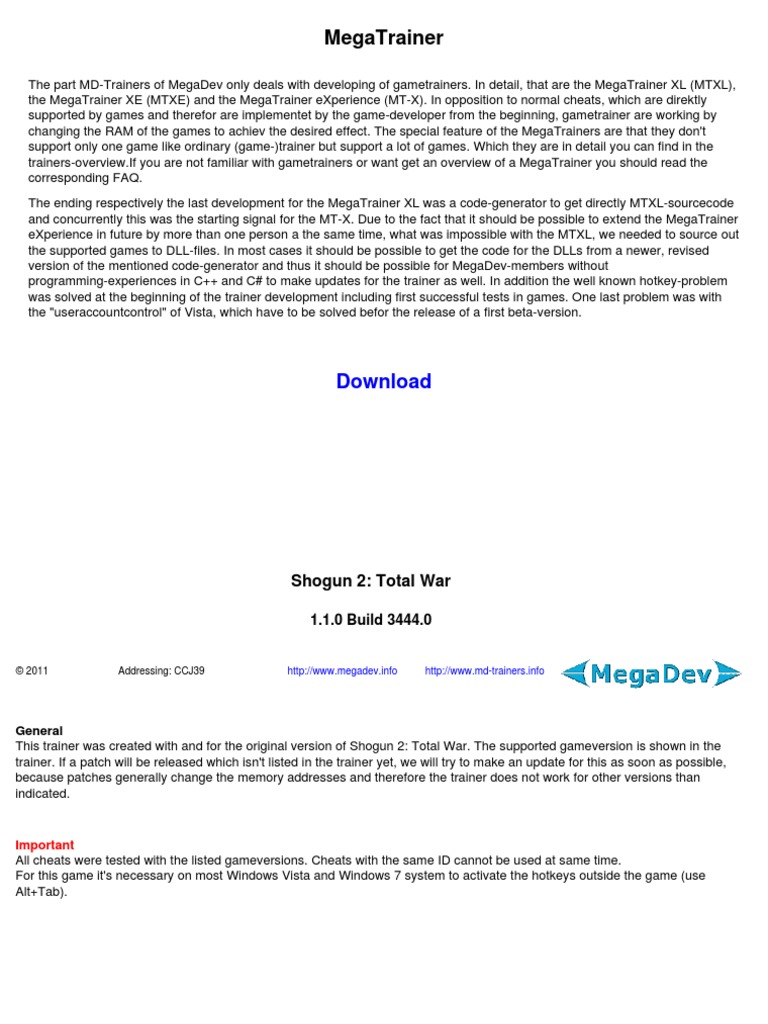 Shogun 2 Cheat Sheet | PDF | System Software | Computer Architecture