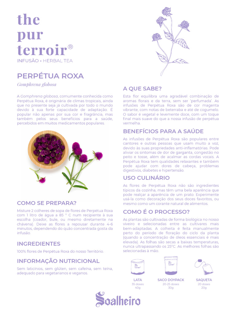 Benefícios e Preparo da Perpétua Roxa | PDF