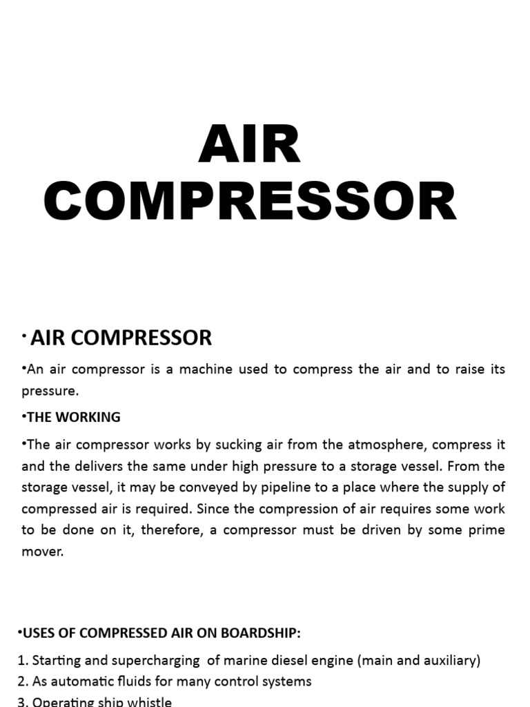 Air Compressor 1 | PDF | Pump | Engineering