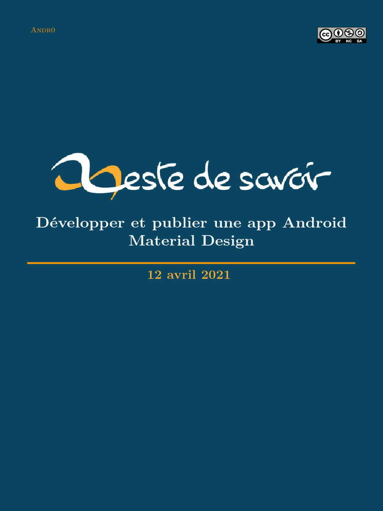 Développer une app Android Material Design | PDF | Android (Système d ...