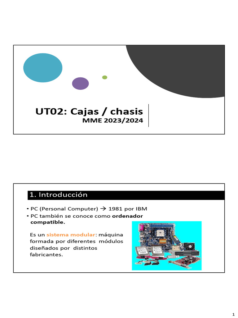UT02 01 Componentes - Cajas | PDF | Disco duro | Hardware de la computadora