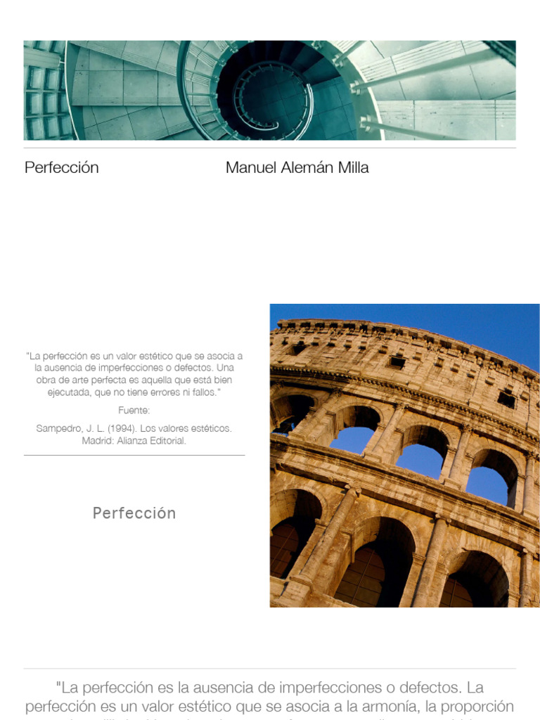 Perfección en el Arte: Definición y Ejemplos | PDF | Estética | Belleza