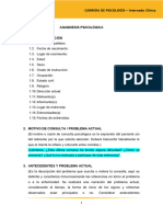 ESQUEMA ANAMNESIS PSICOLÓGICA