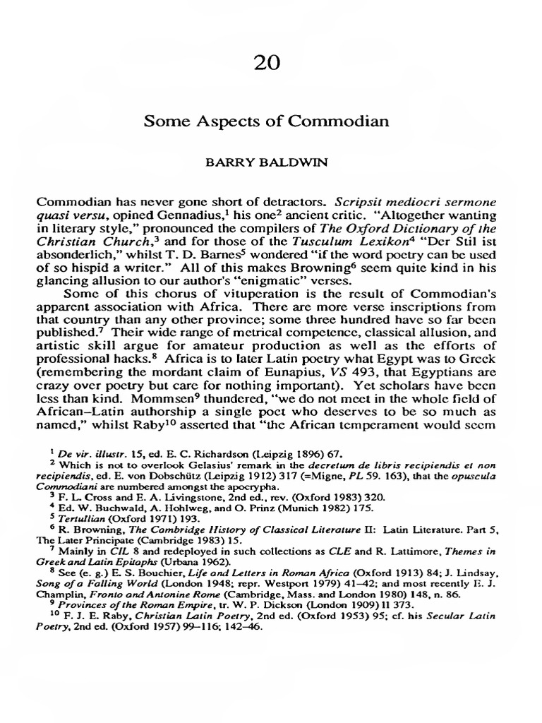 Commodian: Critique of African Poetry | PDF | Metre (Poetry)