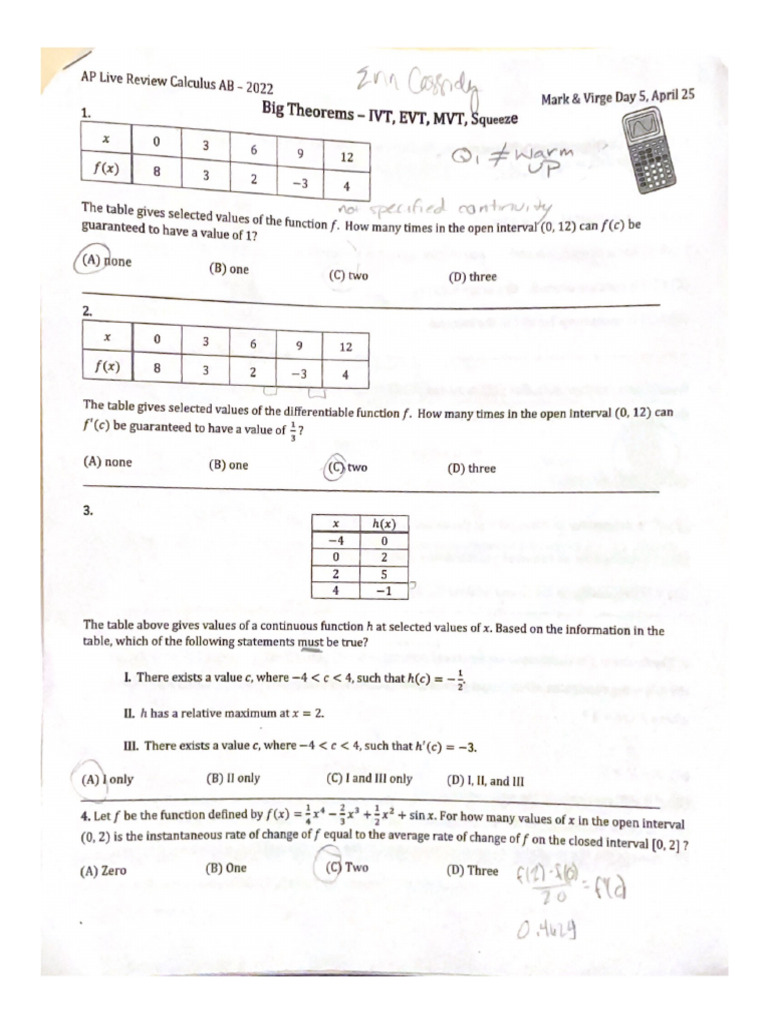 AP Live Review Calculus AB 2022 Day 5 PDF