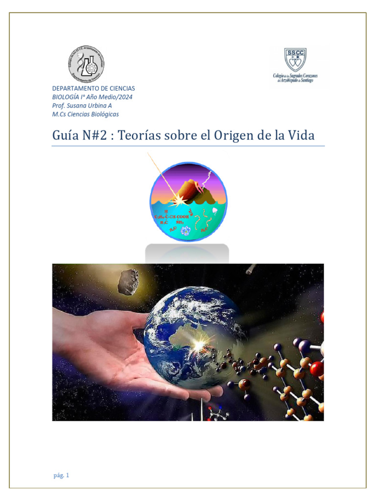 Gu%C3%ADa+2+Teor%C3%ADas+Sobre+El+Origen+de+La+Vida | PDF | Organismos ...