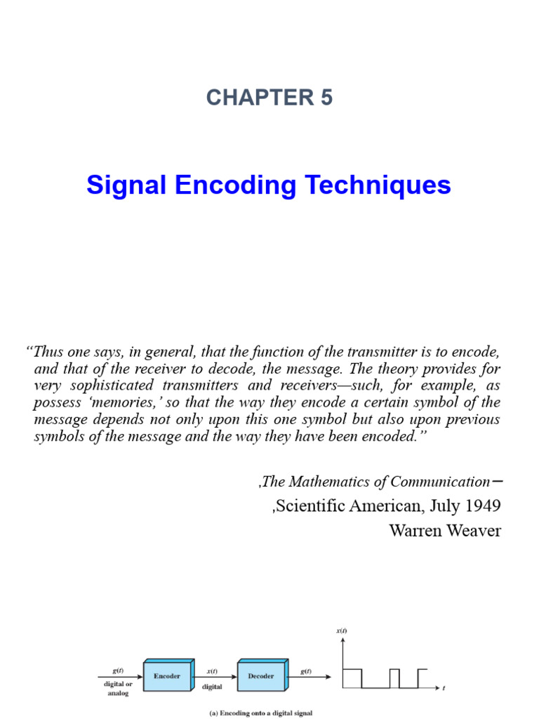 Signal Encoding Techniques Explained | PDF | Digital Signal | Modulation