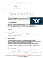 VAL MANUAL 005 Process Validation of Bulk Drug API and Intermediate Sample