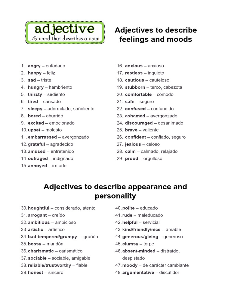 adjectives-2do-sec-pdf-language-mechanics-languages