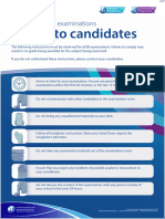 Conduct of The Examinations - Notice To Candidates (Poster)