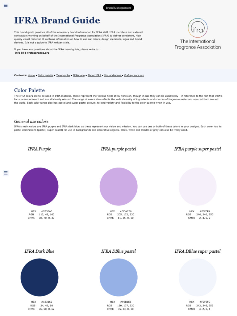 IFRA Brand Guidelines and Usage | PDF | Typefaces | Logos