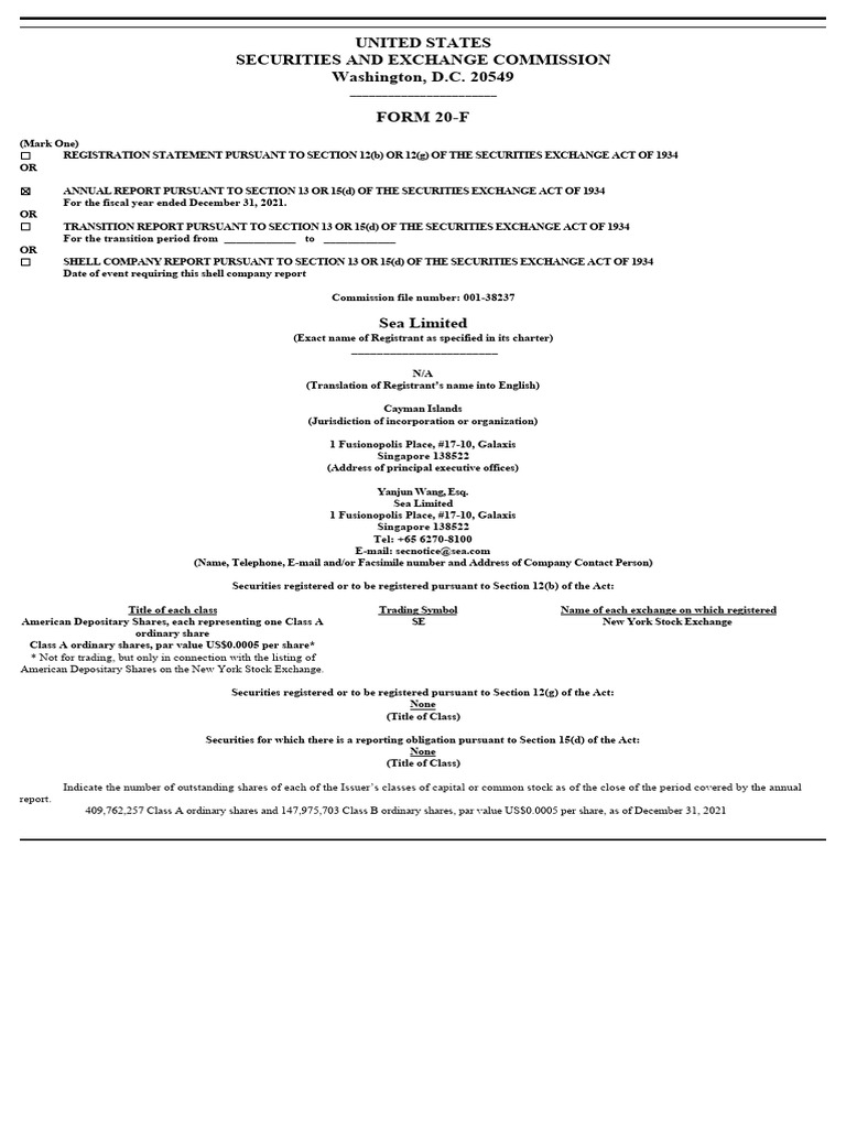 2022-04-22 - Form 20-F | PDF | Inflation | Economic Growth