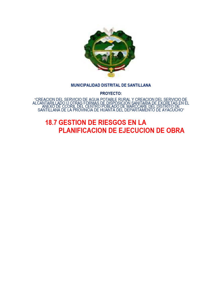 18 7 Gestion De Riesgos En La Planificacion De Ejecucion De Obra Ccoril