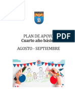 Plan Pedagógico 4° Básico Agosto Septiembre 2021