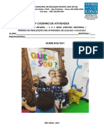1º Caderno de Atividades Impresso Maternal I 2021
