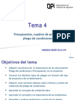 Tema 4 - Presupuesto y Pliego de Condiciones - Subrayado