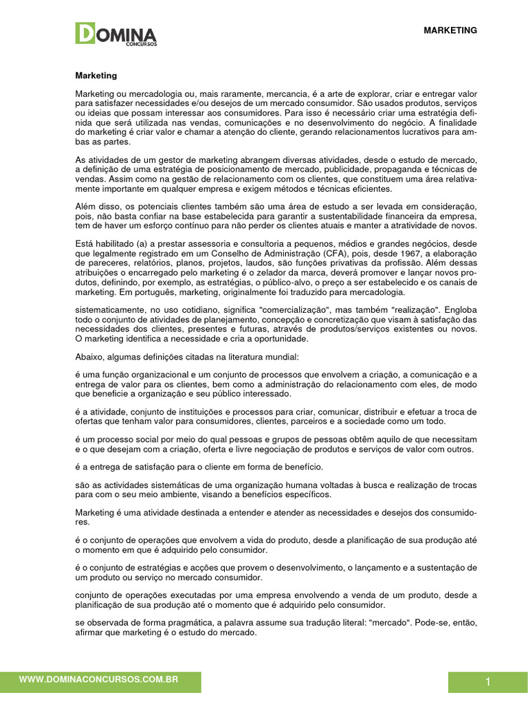 Estratégias de Marketing e Relacionamento | PDF | Marketing | Processo ...