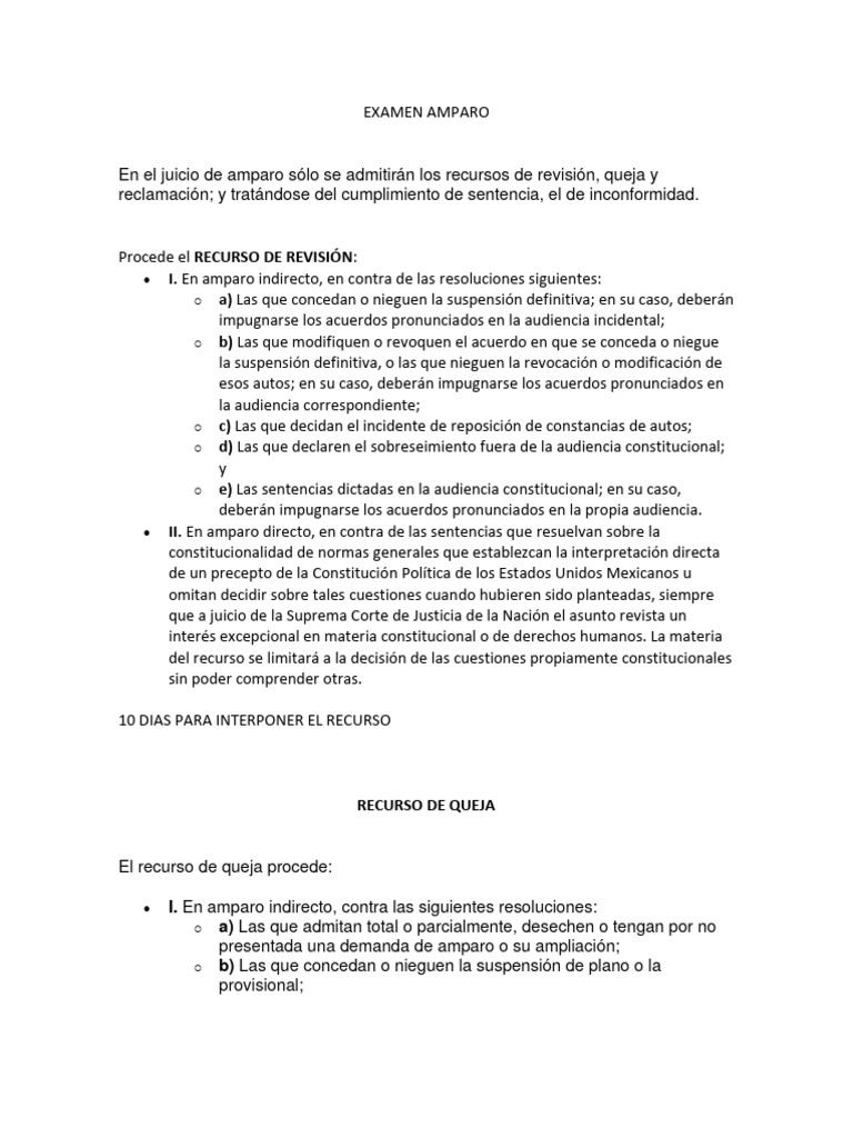 Recursos en Juicio de Amparo | PDF | Sentencia (ley) | Gobierno