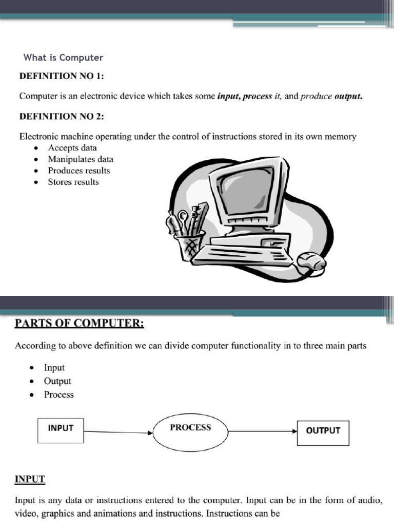 Lecture 4 (Components of Computers (Input Devices) ) | PDF | Technology ...