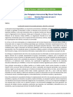 Comprension de Textos Argumentativos-Educacion Sexual en Colegios Del Peru