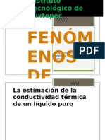 FENÓMENOS DE TRANSPORTE - Ejercicio 9a5 La Estimación de La Conductividad Térmica de Un Líquido Puro