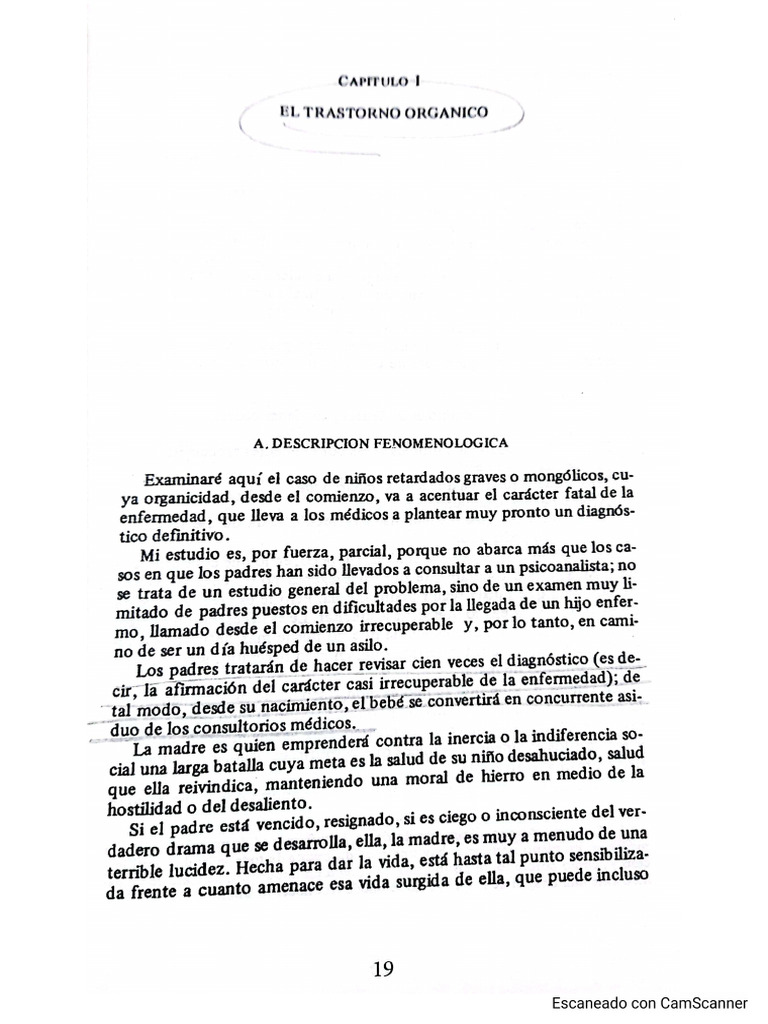 Maud Mannoni. El Niño Retardado y Su Madre. Capítulo 1 | PDF