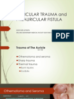 Auricular Trauma, Tympanic Membrane Rupture, Preauricular Fistula DR Agus Rudhi SPTHT
