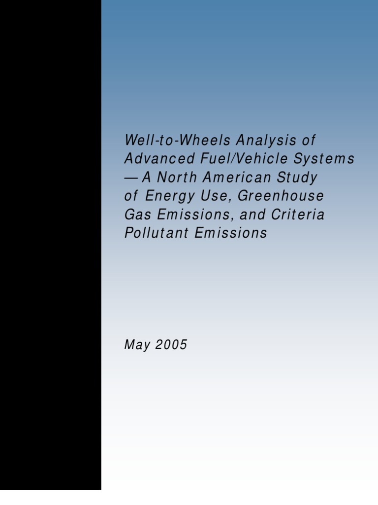 WellToWheels Analysis Advanced Fuel Vehicle System PDF Exhaust