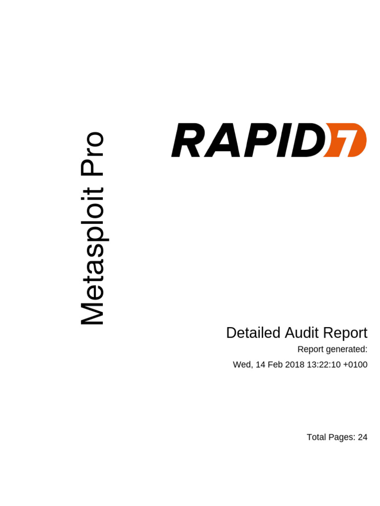 Metasploit Pro Audit Report Summary | PDF | Port (Computer Networking ...