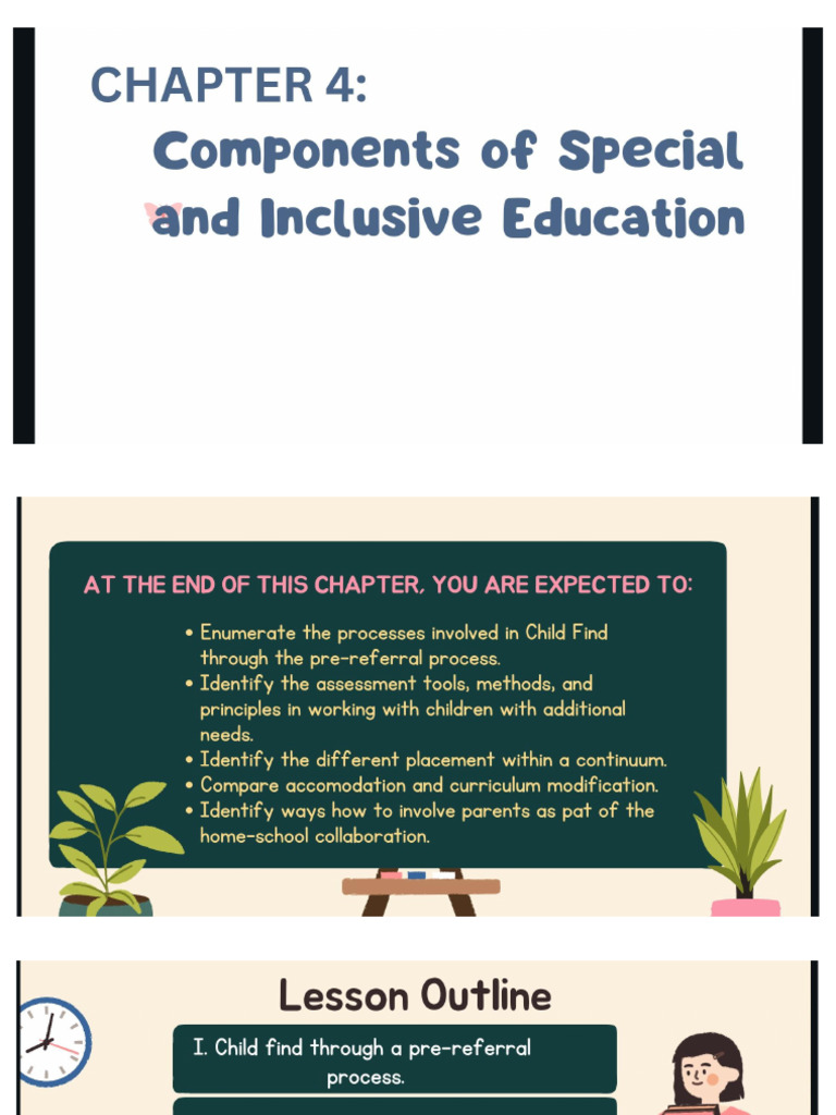 Chapter 4 Components of Special and Inclusive Education | PDF