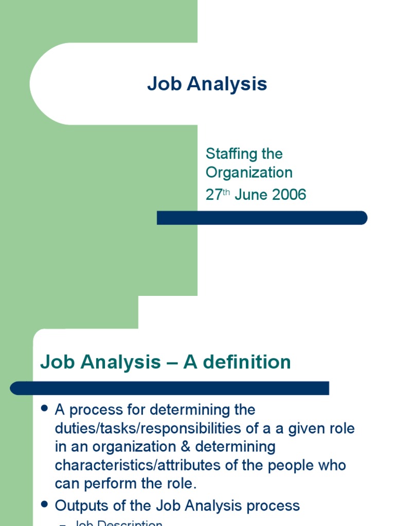 Job Analysis Process and Steps | PDF | Business | Cognition